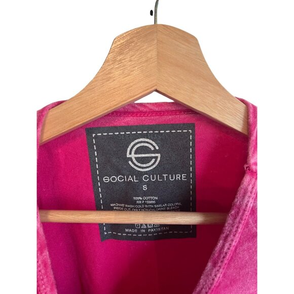 Nashville Tennessee Social Culture Women's Size S Tee Pink Country Tshirt - Picture 3 of 4